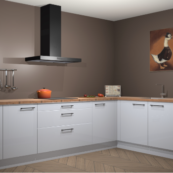 Sneeuwwitte hoogglans keuken Canberra 28357