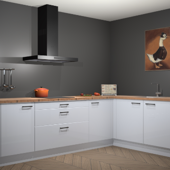 Sneeuwwitte hoogglans keuken Canberra 28358