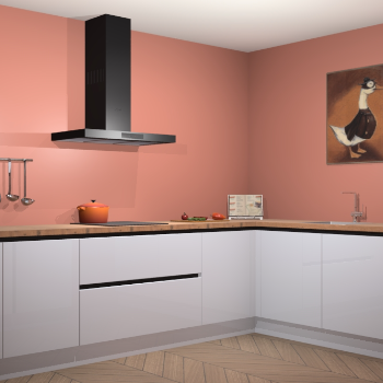 Sneeuwwitte hoogglans greeploze keuken Canberra 28359