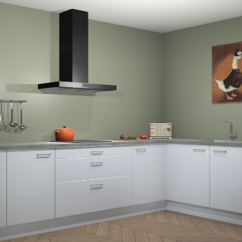 Sneeuwwitte hoogglans keuken Canberra 28361
