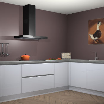 Sneeuwwitte hoogglans greeploze keuken Canberra 28362