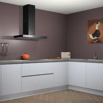 Sneeuwwitte hoogglans greeploze keuken Canberra 28362