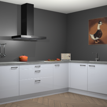 Sneeuwwitte hoogglans keuken Canberra 28364