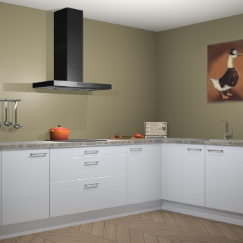 Sneeuwwitte hoogglans keuken Canberra 28372