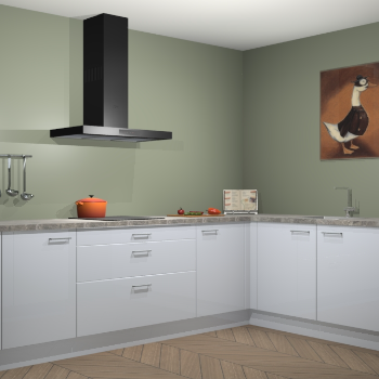 Sneeuwwitte hoogglans keuken Canberra 28373