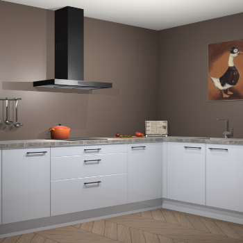 Sneeuwwitte hoogglans keuken Canberra 28375