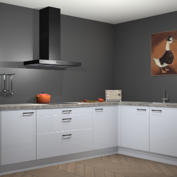 Sneeuwwitte hoogglans keuken Canberra 28376