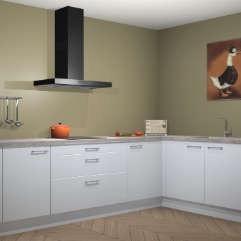 Sneeuwwitte hoogglans keuken Canberra 28378