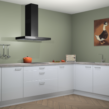 Sneeuwwitte hoogglans keuken Canberra 28379