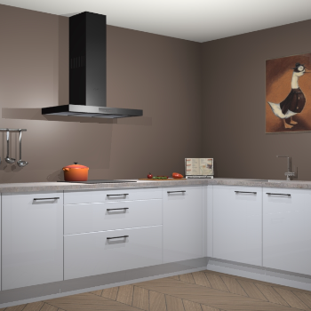 Sneeuwwitte hoogglans keuken Canberra 28381