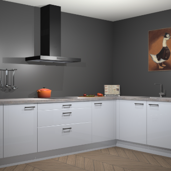 Sneeuwwitte hoogglans keuken Canberra 28382