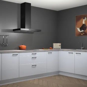 Sneeuwwitte hoogglans keuken Canberra 28382