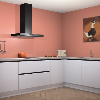 Sneeuwwitte hoogglans greeploze keuken Canberra 28383