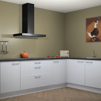 Sneeuwwitte hoogglans keuken Canberra 28384