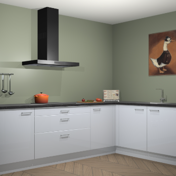 Sneeuwwitte hoogglans keuken Canberra 28385