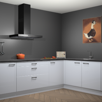 Sneeuwwitte hoogglans keuken Canberra 28388