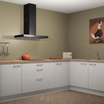 Zijdegrijze hoogglans keuken Canberra 28390