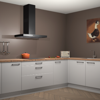 Zijdegrijze hoogglans keuken Canberra 28393