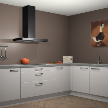Zijdegrijze hoogglans keuken Canberra 28399
