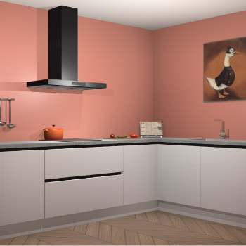 Zijdegrijze hoogglans greeploze keuken Canberra 28401