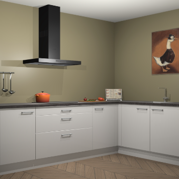 Zijdegrijze hoogglans keuken Canberra 28402