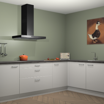 Zijdegrijze hoogglans keuken Canberra 28403