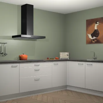 Zijdegrijze hoogglans keuken Canberra 28403