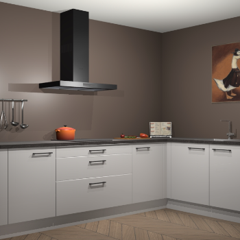 Zijdegrijze hoogglans keuken Canberra 28405