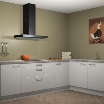 Zijdegrijze hoogglans keuken Canberra 28408