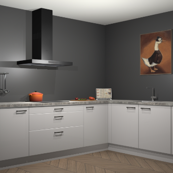 Zijdegrijze hoogglans keuken Canberra 28412