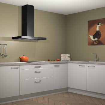 Zijdegrijze hoogglans keuken Canberra 28414