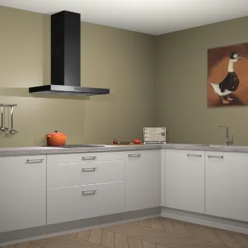 Zijdegrijze hoogglans keuken Canberra 28414