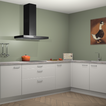 Zijdegrijze hoogglans keuken Canberra 28415