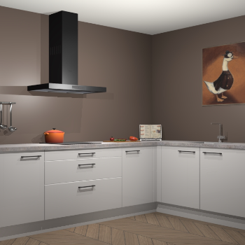 Zijdegrijze hoogglans keuken Canberra 28417