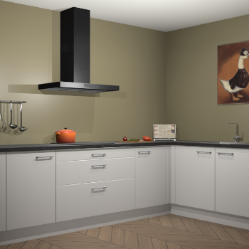 Zijdegrijze hoogglans keuken Canberra 28420