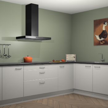 Zijdegrijze hoogglans keuken Canberra 28421