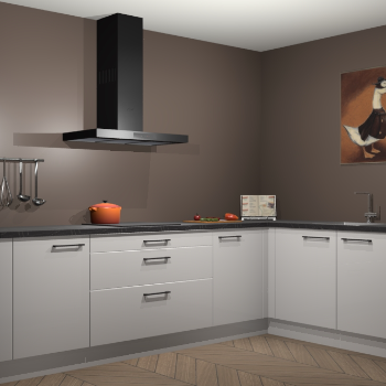 Zijdegrijze hoogglans keuken Canberra 28423