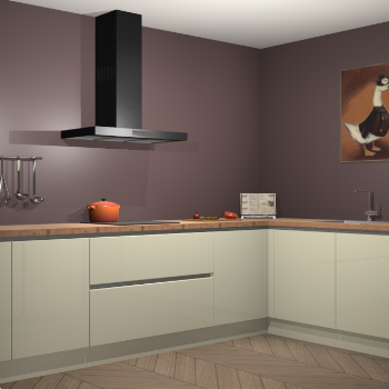 Magnolia hoogglans greeploze keuken Canberra 28428