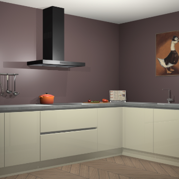 Magnolia hoogglans greeploze keuken Canberra 28434