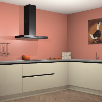 Magnolia hoogglans greeploze keuken Canberra 28437