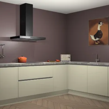 Magnolia hoogglans greeploze keuken Canberra 28446