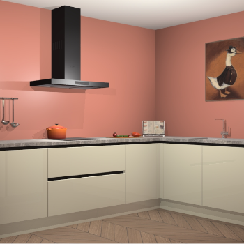 Magnolia hoogglans greeploze keuken Canberra 28449