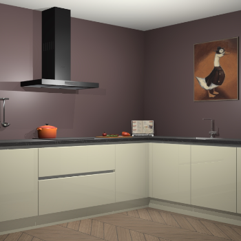 Magnolia hoogglans greeploze keuken Canberra 28458