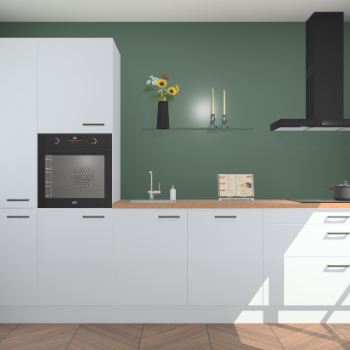 Sneeuwwitte hoogglans keuken Brussel 28103
