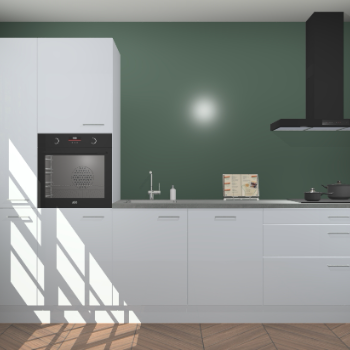 Sneeuwwitte hoogglans keuken Brussel 28106