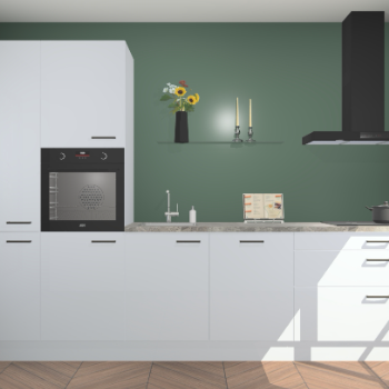 Sneeuwwitte hoogglans keuken Brussel 28121