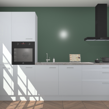 Sneeuwwitte hoogglans keuken Brussel 28123