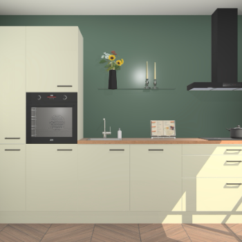 Magnolia hoogglans keuken Brussel 28248