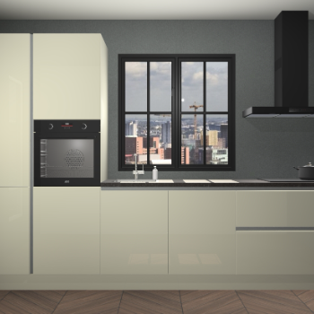Magnolia hoogglans greeploze keuken Brussel 28294