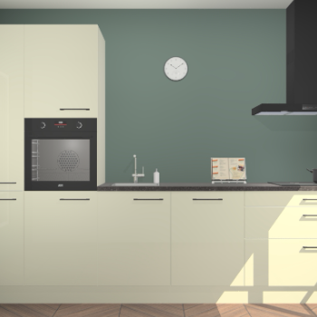Magnolia hoogglans keuken Brussel 28295
